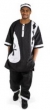 Ankh Design Pant Set: Black